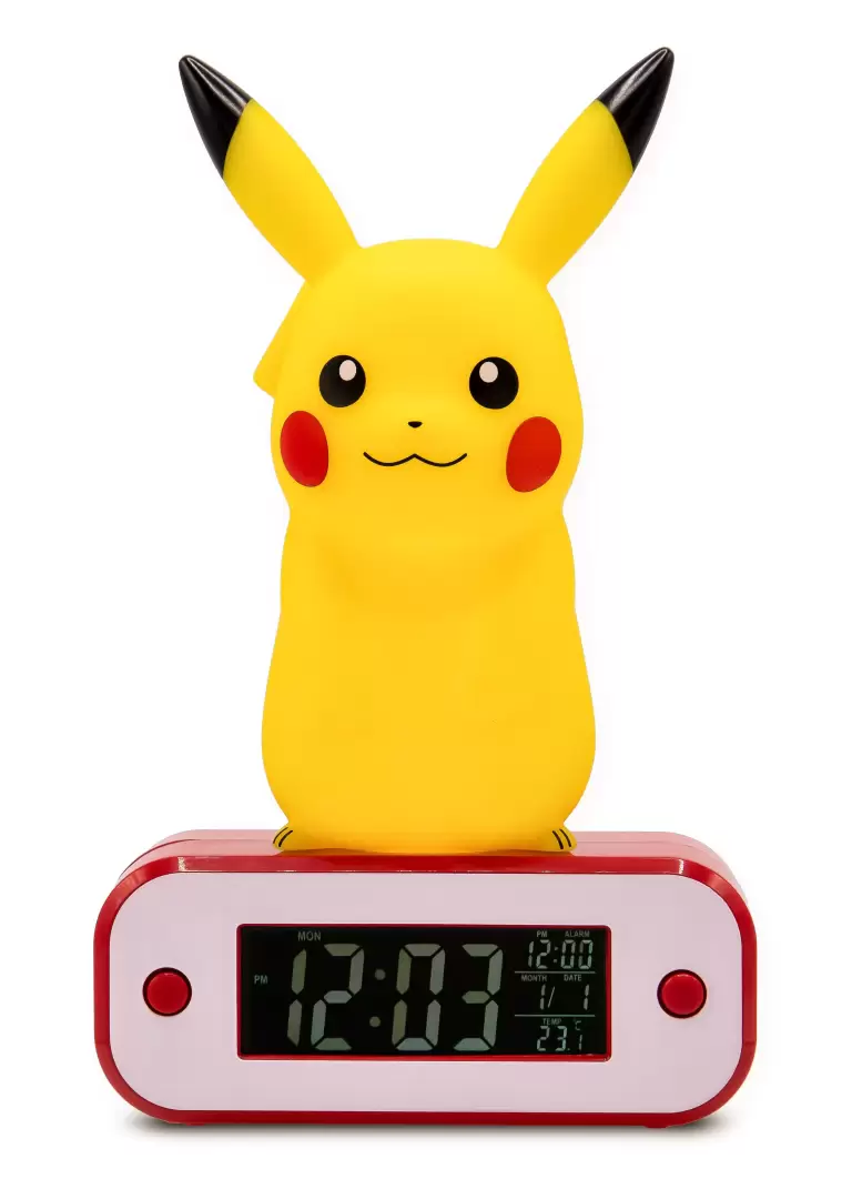 בובת פוקימון פיקאצו אור-NACON TEKNOFUN LIGHT UP PIKACHU IN מנורת שעון